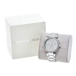 Pre Owned ساعة يد نسائية مايكل كورس باركر MK5925 ستانلس ستيل كريستال 39 مم