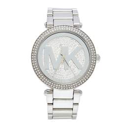 Pre Owned ساعة يد نسائية مايكل كورس باركر MK5925 ستانلس ستيل كريستال 39 مم