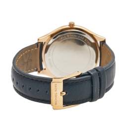 مملوكة مسبقًا ساعة يد نسائية مايكل كورس رفيعة راناواي أم كيه-2466 جلد ستانلس ستيل مطلي ذهب وردي سالمون 42مم