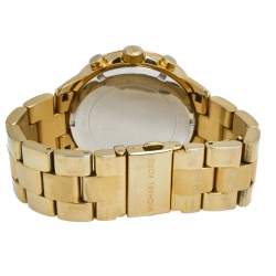Michael Kors Yellow Gold Plated Stainless Steel Brynn MK-5777 Women's Wristwatch 40 mm