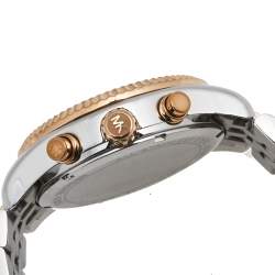 مملوكة مسبقًا Michael Kors Silver Tri-Tone Stainless Steel Lexington MK5735 Women's Wristwatch 38 mm