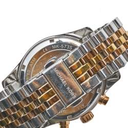 مملوكة مسبقًا Michael Kors Silver Tri-Tone Stainless Steel Lexington MK5735 Women's Wristwatch 38 mm