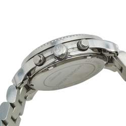 Pre Owned Michael Kors White Stainless Steel Runway Glitz MK-5825 Women's Wristwatch 38 mm