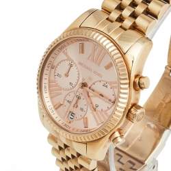 مملوكة مسبقًا ساعة يد نسائية مايكل كورس ليكسينغتون MK5569 ستانلس ستيل مطلي ذهب وردي 38 مم