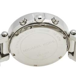 Pre Owned Michael Kors Silver Stainless Steel Parker MK5353 Women's Wristwatch 39 mm