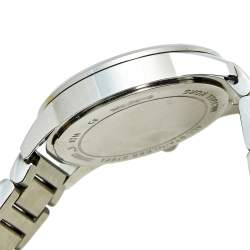 Pre Owned Michael Kors Blue Mother of Pearl Stainless Steel Hartman MK3519 Women's Wristwatch 38 mm