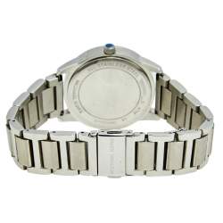 Pre Owned Michael Kors Blue Mother of Pearl Stainless Steel Hartman MK3519 Women's Wristwatch 38 mm