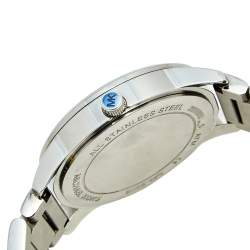 Pre Owned Michael Kors Blue Mother of Pearl Stainless Steel Hartman MK3519 Women's Wristwatch 38 mm