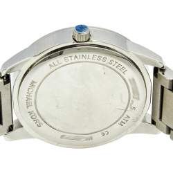 Pre Owned Michael Kors Blue Mother of Pearl Stainless Steel Hartman MK3519 Women's Wristwatch 38 mm