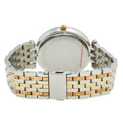 Pre Owned Michael Kors Silver Three Tone Stainless Steel Darci Pavé MK3203 Women's Wristwatch 39 mm
