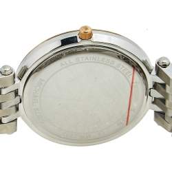 Pre Owned Michael Kors Silver Three Tone Stainless Steel Darci Pavé MK3203 Women's Wristwatch 39 mm