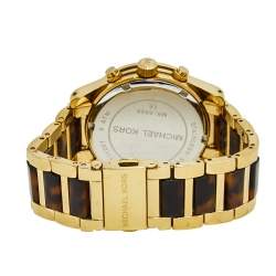 Pre Owned ساعة يد نسائية مايكل كورس رانواي MK5659 ستانلس ستيل مطلي ذهب أصفر شامبين 38 مم