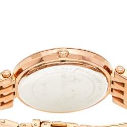 Pre Owned Michael Kors Champagne Rose Gold Plated Stainless Steel Darci MK3192 Women's Wristwatch 38 mm