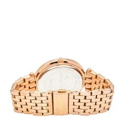 Pre Owned Michael Kors Champagne Rose Gold Plated Stainless Steel Darci MK3192 Women's Wristwatch 38 mm