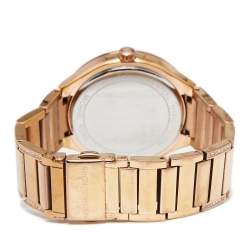 Pre Owned ساعة يد نسائية مايكل كورس كيري MK3482 ستانلس ستيل مطلي ذهب وردي صدف 38 مم