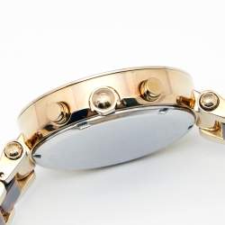 Pre Owned Michael Kors Yellow Gold Plated Stainless Steel Tortoise Parker MK5688 Women's Wristwatch 39 mm