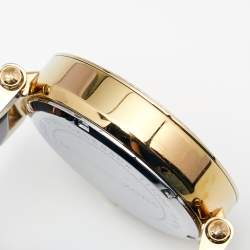 Pre Owned Michael Kors Yellow Gold Plated Stainless Steel Tortoise Parker MK5688 Women's Wristwatch 39 mm