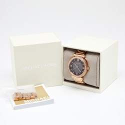 Pre Owned ساعة يد نسائية مايكل كورس كاتلين MK3356 ستانلس ستيل مطلي ذهب وردي سوداء 38 مم