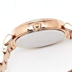 Pre Owned ساعة يد نسائية مايكل كورس كاتلين MK3356 ستانلس ستيل مطلي ذهب وردي سوداء 38 مم