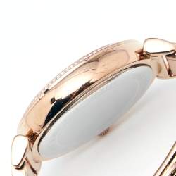 Pre Owned ساعة يد نسائية مايكل كورس كاتلين MK3356 ستانلس ستيل مطلي ذهب وردي سوداء 38 مم