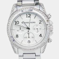 Michael Kors Silver Stainless Steel Crystal MK5165 Women's Wristwatch 39 mm