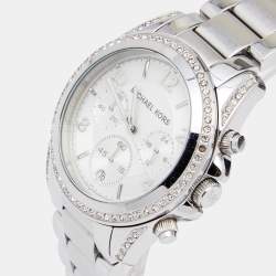 Michael Kors Silver Stainless Steel Crystal MK5165 Women's Wristwatch 39 mm
