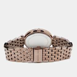 مملوكة مسبقًا Michael Kors Brown PVD Coated Coated Stainless Steel Darci MK3416 Women's Wristwatch 39 mm