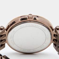 مملوكة مسبقًا Michael Kors Brown PVD Coated Coated Stainless Steel Darci MK3416 Women's Wristwatch 39 mm