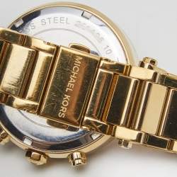 مملوكة مسبقًا ساعة يد نسائية مايكل كورس باركر MK5354 ستانلس ستيل مطلي ذهب شامبين 39 مم