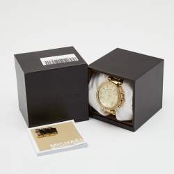 مملوكة مسبقًا ساعة يد نسائية مايكل كورس باركر MK5354 ستانلس ستيل مطلي ذهب شامبين 39 مم