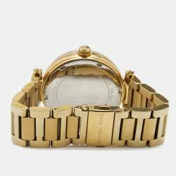 Pre Owned ساعة يد نسائية مايكل كورس سكايلار MK5867 ستانلس ستيل مطلية ذهب شامبين 41 مم