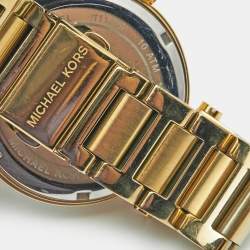 Pre Owned ساعة يد نسائية مايكل كورس سكايلار MK5867 ستانلس ستيل مطلية ذهب شامبين 41 مم