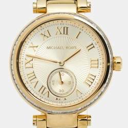 Pre Owned ساعة يد نسائية مايكل كورس سكايلار MK5867 ستانلس ستيل مطلية ذهب شامبين 41 مم