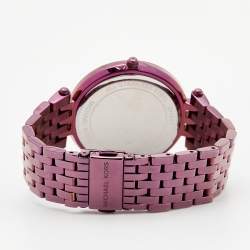 Pre Owned Michael Kors Grey PVD Coated Stainless Steel Darci MK3554 Women's Wristwatch 39 mm 