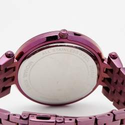 Pre Owned Michael Kors Grey PVD Coated Stainless Steel Darci MK3554 Women's Wristwatch 39 mm 