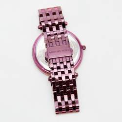 Pre Owned Michael Kors Grey PVD Coated Stainless Steel Darci MK3554 Women's Wristwatch 39 mm 