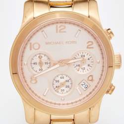 Michael Kors Rose Gold Plated Stainless Steel Runway MK5128 Women's Wristwatch 38 mm