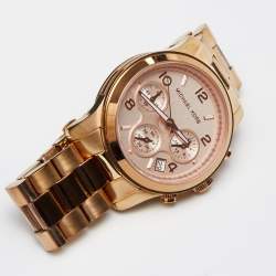 Michael Kors Rose Gold Plated Stainless Steel Runway MK5128 Women's Wristwatch 38 mm
