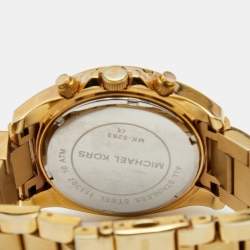 Pre Owned Michael Kors Champagne Gold Plated Stainless Steel Blair MK5263 Women's Wristwatch 39 mm