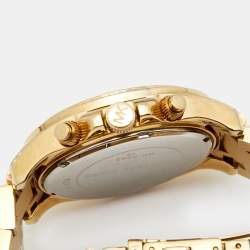 Pre Owned Michael Kors Champagne Gold Plated Stainless Steel Blair MK5263 Women's Wristwatch 39 mm