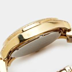 Pre Owned Michael Kors Champagne Gold Plated Stainless Steel Blair MK5263 Women's Wristwatch 39 mm