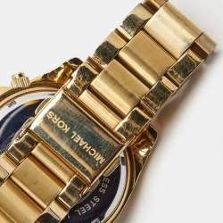 Pre Owned Michael Kors Champagne Gold Plated Stainless Steel Blair MK5263 Women's Wristwatch 39 mm