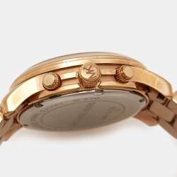 Michael Kors Champagne Rose Gold Plated Stainless Steel Runway MK5128 Women's Wristwatch 38 mm