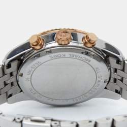Pre Owned Michael Kors Silver Tri-Tone Stainless Steel Lexington MK5735 Women's Wristwatch 38 mm