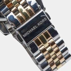 Pre Owned Michael Kors Silver Tri-Tone Stainless Steel Lexington MK5735 Women's Wristwatch 38 mm