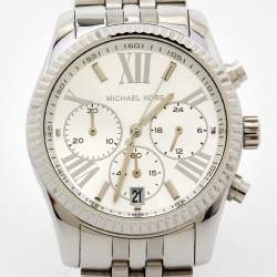 مملوكة مسبقًا Michael Kors Silver Stainless Steel Lexington MK5555 Women's Wristwatch 38 mm