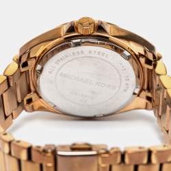 Michael Kors Champagne Rose Gold Plated Stainless Steel Blair MK5613 Women's Wristwatch 33 mm