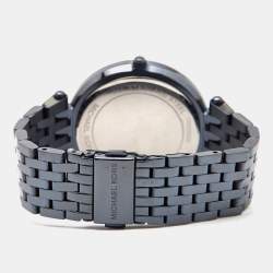 Pre Owned Michael Kors Blue PVD Coated Stainless Steel Darci MK3417 Women's Wristwatch 39 mm