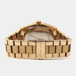 Michael Kors Blue Gold Plated Stainless Steel Channing MK5894 Women's Wristwatch 38 mm