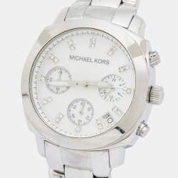 Michael Kors White Mother of Pearl Stainless Steel MK5092 Women's Wristwatch 35 mm